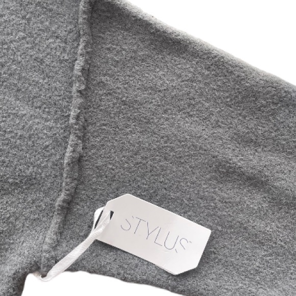 Soft Grey V Neck Cozy Slimming Look Long Sleeve Pullover Sweater Plus Size XXL - Picture 5 of 11